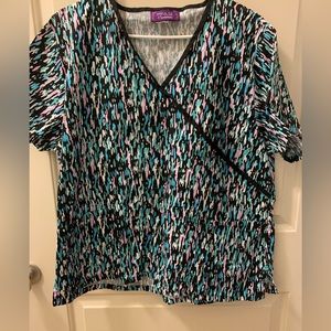 4 Mixed Brand Scrub Tops 3X